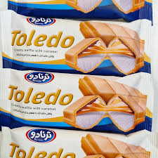 وافل خامه ای با طعم کارامل و شکلات ترنادو مقدار50گرم