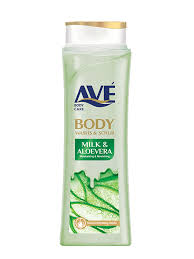 شامپو صورت و بدن اسکراب اوه مدل Milk And AloeVera وزن 380 گرم