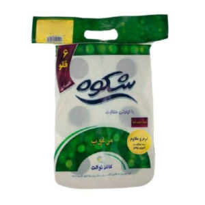 دستمال توالت شش قلو شکوه مدل DL